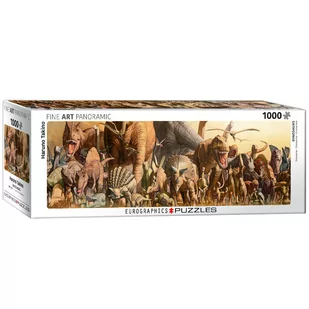Eurographics Puzzle 1000 Dinozaury, Haruo Takino, Panorama - Puzzle - miniaturka - grafika 1
