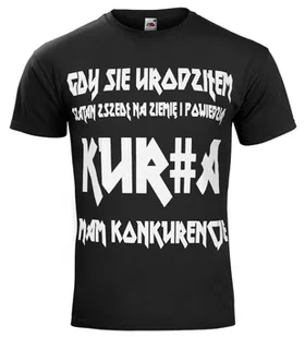koszulka GDY SIĘ URODZIŁEM SZATAN ZSZEDŁ NA ZIEMIĘ...-L - Koszulki męskie - miniaturka - grafika 1