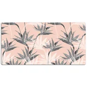 Podkładki na biurko - Podkładka na biurko Czarno białe kwiaty 120x60 cm - miniaturka - grafika 1