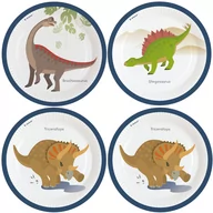 Dekoracje i nakrycia stołu na imprezę - Dino party - Talerzyki papierowe 23cm 8 sztuk - miniaturka - grafika 1