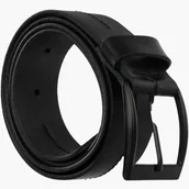 Paski - Pasek Męski BIG STAR Skórzany Pas Do Spodni Czarny HH674138 Czarny 95 - miniaturka - grafika 1