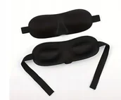 Akcesoria do bielizny - Opaska Na Oczy Do Spania Maska 3d Regulowana Lekka 100% Zaciemnienia Czarna - miniaturka - grafika 1