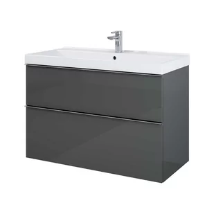 Elita 167082 Look Szafka 80 2S antracyt połysk 167082 - Szafki łazienkowe - miniaturka - grafika 2