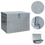 Skrzynki i torby narzędziowe - Aluminiowa skrzynia, 610 x 430 x 455 mm, srebrna - miniaturka - grafika 1