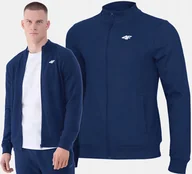 Bluzy męskie - Bluza Męska 4F Dresowa Polar Bez Kaptura Rozpinana Bomberka Gruba M2631 XL - miniaturka - grafika 1