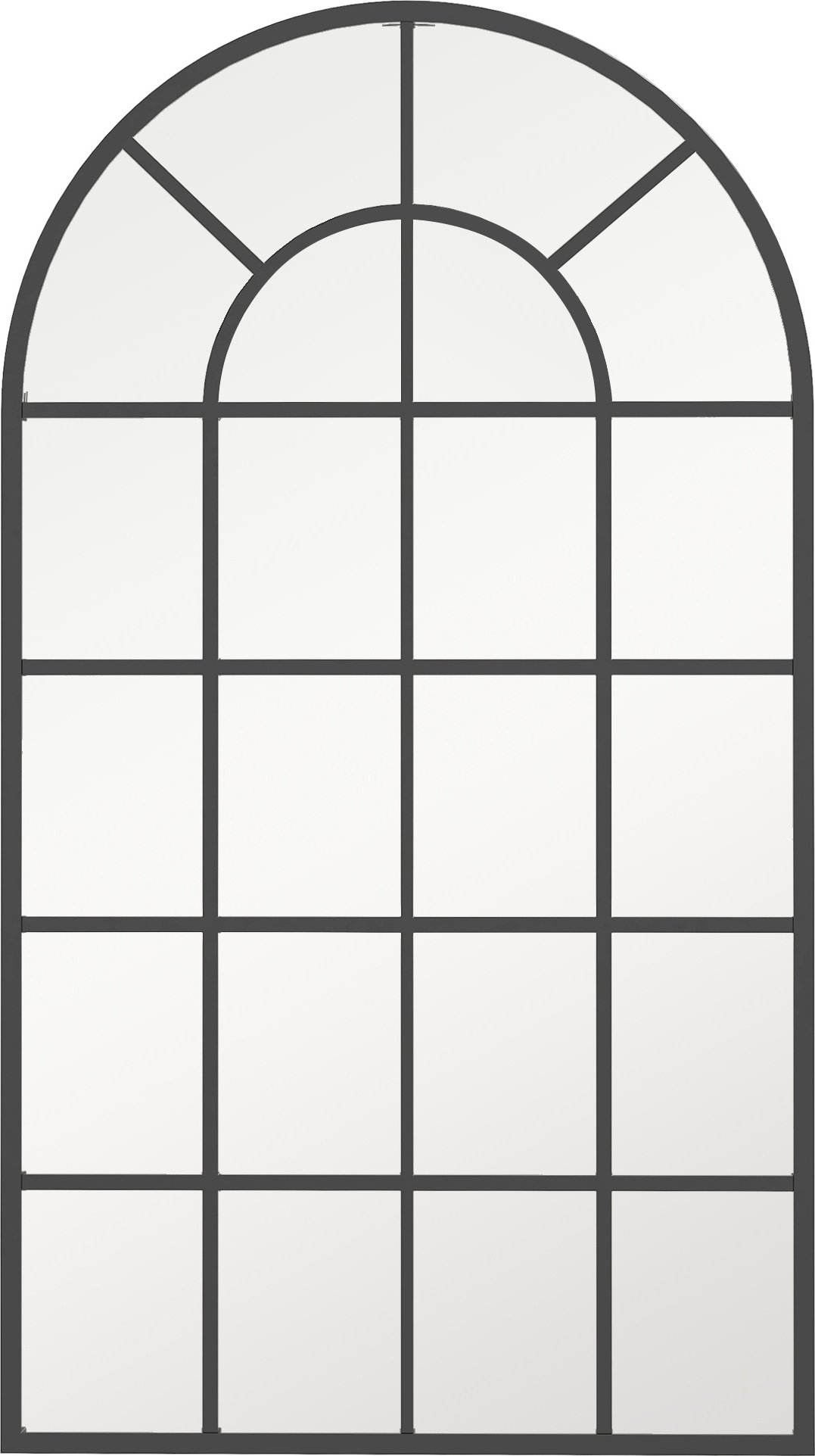HOMCOM Lustro ścienne Lustro do szafy 110 x 62 cm Lustro do przedpokoju z metalową ramą Lustro wiszące Lustro do salonu Lustro do sypialni Czarne