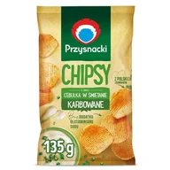 Chipsy - Przysnacki - Chipsy ziemniaczane o smaku śmietanowo - cebulowym - miniaturka - grafika 1