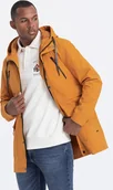 Kurtki męskie - Kurtka męska Ombre Kurtka męska parka z kieszeniami cargo - musztardowa V3 OM-JANP-22FW-004 XL - miniaturka - grafika 1
