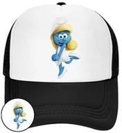 Czapki i chusty sportowe męskie - CZAPKA Z DASZKIEM SMERFY DLA DZIECI SIATKA CZARNA BEJSBOLÓWKA - miniaturka - grafika 1