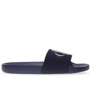 Klapki Calvin Klein Slide Monogram CO YM0YM00061-0GY - granatowe - Klapki i japonki męskie - miniaturka - grafika 1