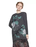 Swetry damskie - Desigual Damski sweter Ts_kunik, szary (GRIS VIGORE OSCURO 2043), M - miniaturka - grafika 1
