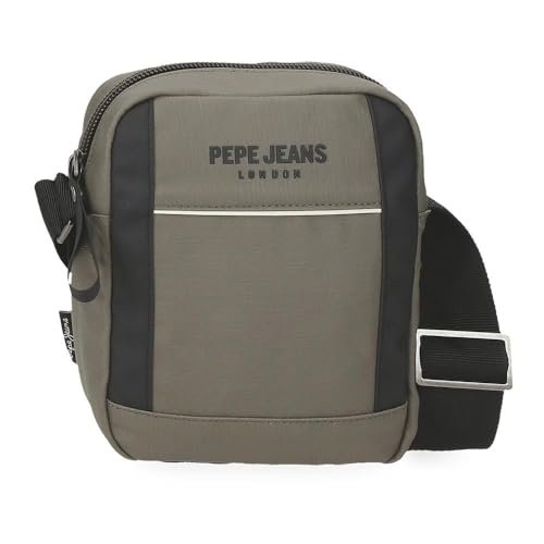 Pepe Jeans Dortmund Obudowa na messenger Mały Zielony 15x19,5x6 cms Poliester by Joumma Bags by Joumma Bags, Zielony, Mały pasek na ramię