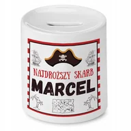 Skarbonki - Skarbonka 330 ml Dla Marcela Syna Dziecka Prezent z Nadrukiem ze Zdjęciem + Opakowanie na prezent (wzór 02) - miniaturka - grafika 1