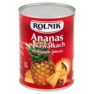 Konfitury, marmolady, powidła - Rolnik ananas w kawałkach 560 g - miniaturka - grafika 1