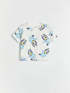 Reserved - Bawełniany t-shirt Bluey - złamana biel - Bluzki dla niemowląt - miniaturka - grafika 1