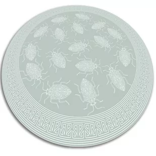 Dywan okrągły winylowy do domu okrągła robaki fi130 cm - Dywany - miniaturka - grafika 1