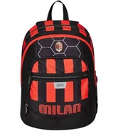 Plecaki szkolne i tornistry - Plecak szkolny ADVANCED - A.C. MILAN Soccer - PATH OF VICTORY, czarny czerwony - dwukomorowy plecak z kieszenią na butelkę - plecak szkolny dla dzieci, chłopców, czarny i pomarańczowy, Podwójny plecak - miniaturka - grafika 1