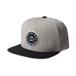 Czapki damskie - Brixton Męska czapka z daszkiem MESH, Light Heather Grey/Black, One Size, jasnoszary/czarny, jeden rozmiar - grafika 1