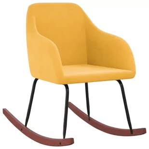 vidaXL Fotel bujany żółty tapicerowany aksamitem 330730 - Fotele - miniaturka - grafika 1