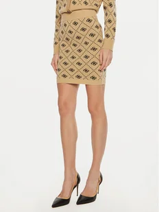 Guess Spódnica mini W4BD0S Z3JD2 Beżowy Regular Fit - Spódnice - miniaturka - grafika 1
