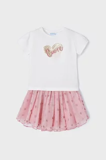 Dresy i komplety dla dziewczynek - Komplet dziewczęcy Mayoral-koszulka z krótkim rękawem i różowa spódnica - grafika 1