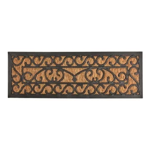 Esschert Design rb168 drzwi poziomu/mata na podłogę, włókno kokosowe, guma, czarny/brązowy, 75 x 25 x 0.9 cm RB168 - Wycieraczki - miniaturka - grafika 2