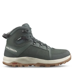 Trekkingi Salomon Outchill Thinsulate™ Waterproof L47328100 Zielony - Buty trekkingowe męskie - miniaturka - grafika 1