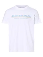 Koszulki męskie - Tom Tailor Denim - T-shirt męski, biały - miniaturka - grafika 1