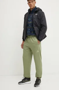 adidas spodnie All SZN męskie kolor zielony gładkie IY4127 - Spodnie męskie - miniaturka - grafika 1