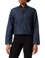 Kurtki damskie - G-STAR RAW Damska kurtka bomberka ze sznurkiem, Blau (Raw Denim C970-001), M - miniaturka - grafika 1
