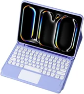 Etui do tabletów - Etui z klawiaturą Bluetooth touchpad do iPad Pro 11 Gen5 Fioletowe - miniaturka - grafika 1
