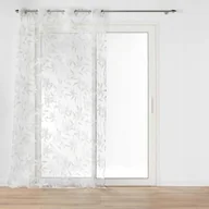 Firany - FIRANA GOTOWA NA PRZELOTKACH DO SALONU ZŁOTY WZÓR FIRANKA WOAL 140x240 - miniaturka - grafika 1