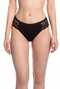 LAMA Figi Damskie Bezszwowe Laserowo Cięte CZARNE r. L - Majtki damskie - miniaturka - grafika 1