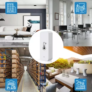 Inteligentny czujnik WiFi Alogy temperatury i wilgotności Tuya Smart Life Monitor termometr biały - Części i akcesoria do laptopów - miniaturka - grafika 4