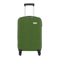 Walizki - Walizka podróżna w poziome paski 20" - zielony Semi Line - miniaturka - grafika 1