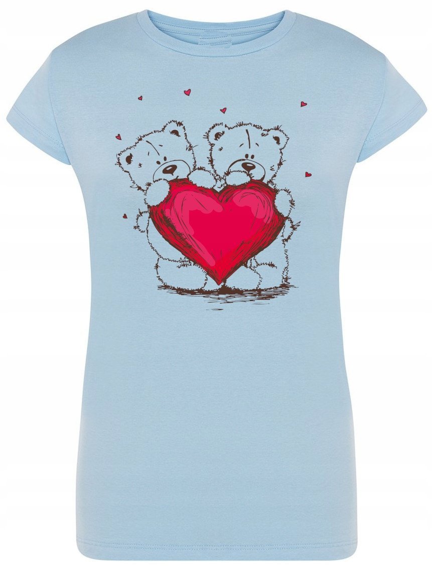 T-Shirt damski nadruk Misie Miłość r.XXL