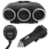 Akcesoria motoryzacyjne - LTC Rozdzielacz gn.zapalniczki z USB LTC Car Fire AS11 60746 - miniaturka - grafika 1