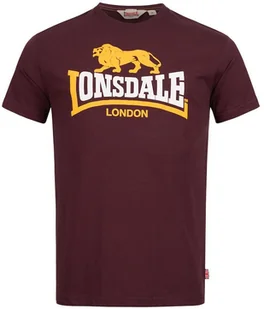 T-shirt Lonsdale HOLMPTON bordowy-XL - Koszulki męskie - miniaturka - grafika 1