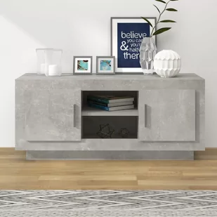 Lumarko Szafka pod telewizor, szarość betonu, 102x35x45 cm - Szafki RTV - miniaturka - grafika 1
