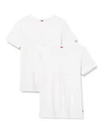 Koszulki męskie - Levi's Męski T-shirt Levis Men z dekoltem w serek, 2 sztuki w opakowaniu, biały (White 300), S - miniaturka - grafika 1