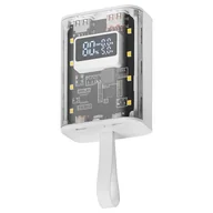 Latarki - Mars Gaming MPK-10K, Kompaktowy Power Bank 22.5W, Quick Charge QC3.0 & PD3.0 10000mAh, Inteligentne Monitorowanie Baterii z Multi-Charge, Smycz + Latarka LED, Uniwersalna Łączność, Biały - miniaturka - grafika 1