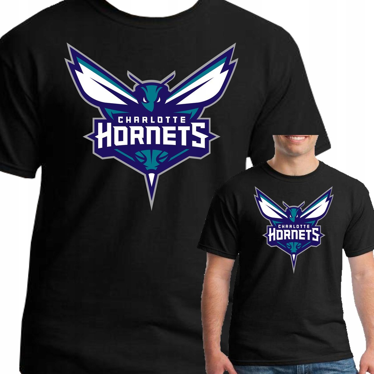 KOSZULKA CHARLOTTE HORNETS NBA M 0465 CZARNA