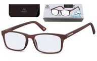 Okulary korekcyjne, oprawki, szkła - Okulary do czytania i komputera moc: +2.00 z filtrem antyrefleks brązowe Montana BLFBOX73C - miniaturka - grafika 1
