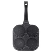 Patelnie - Patelnia do jajek granitowa 4 otwory GRANDE 22x22cm - miniaturka - grafika 1