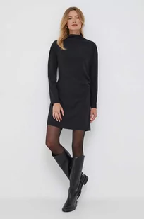 Calvin Klein sukienka kolor czarny mini dopasowana - Sukienki - miniaturka - grafika 1