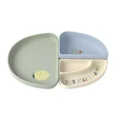 Miseczki i talerzyki dla dzieci - Lassig Zestaw silikonowych naczyń 3 el. Happy Fruit Lemon - miniaturka - grafika 1