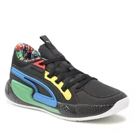 Sneakersy męskie - Buty Puma Court Rider Chaos 379137 01 Puma Black/Pele Yellow/Archive Green/Racing Blue/Puma White - miniaturka - grafika 1