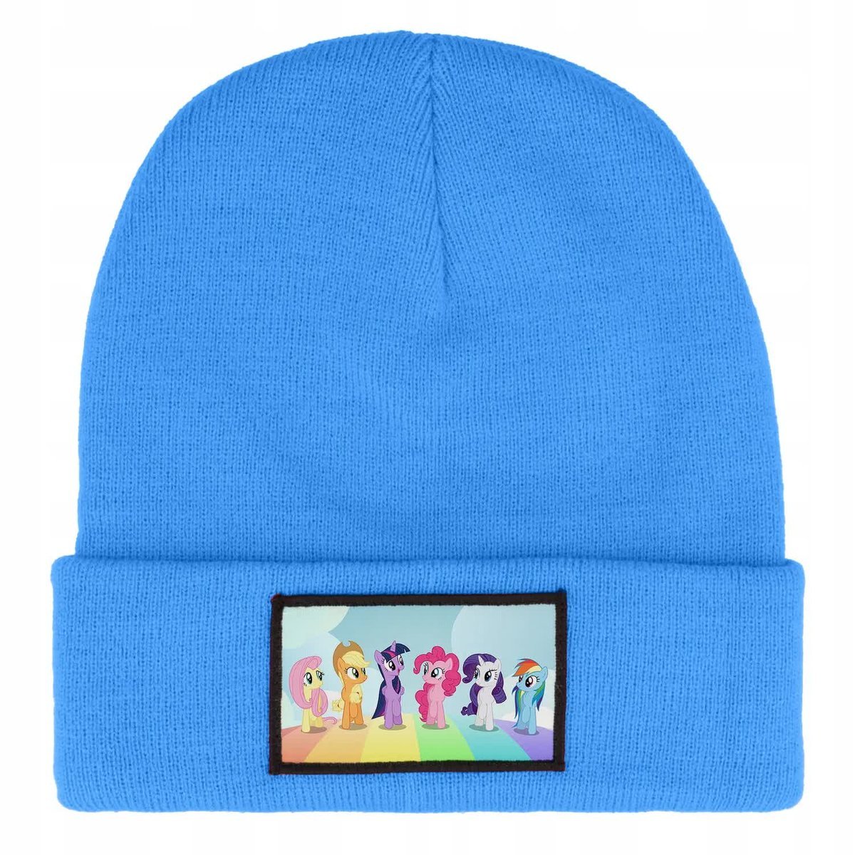 Czapka Zimowa Dziecięca MY LITTLE PONY TĘCZA Kucyki Prezent Wzory Niebieska