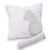 Kołdry i poduszki dla dzieci - Poduszka kotek z ogonem poduszka kot 3D serduszka - miniaturka - grafika 1