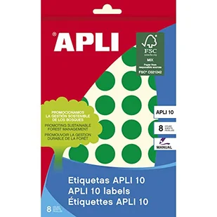 APLI etykiety 19 mm zielone - Etykiety do drukarek - miniaturka - grafika 1